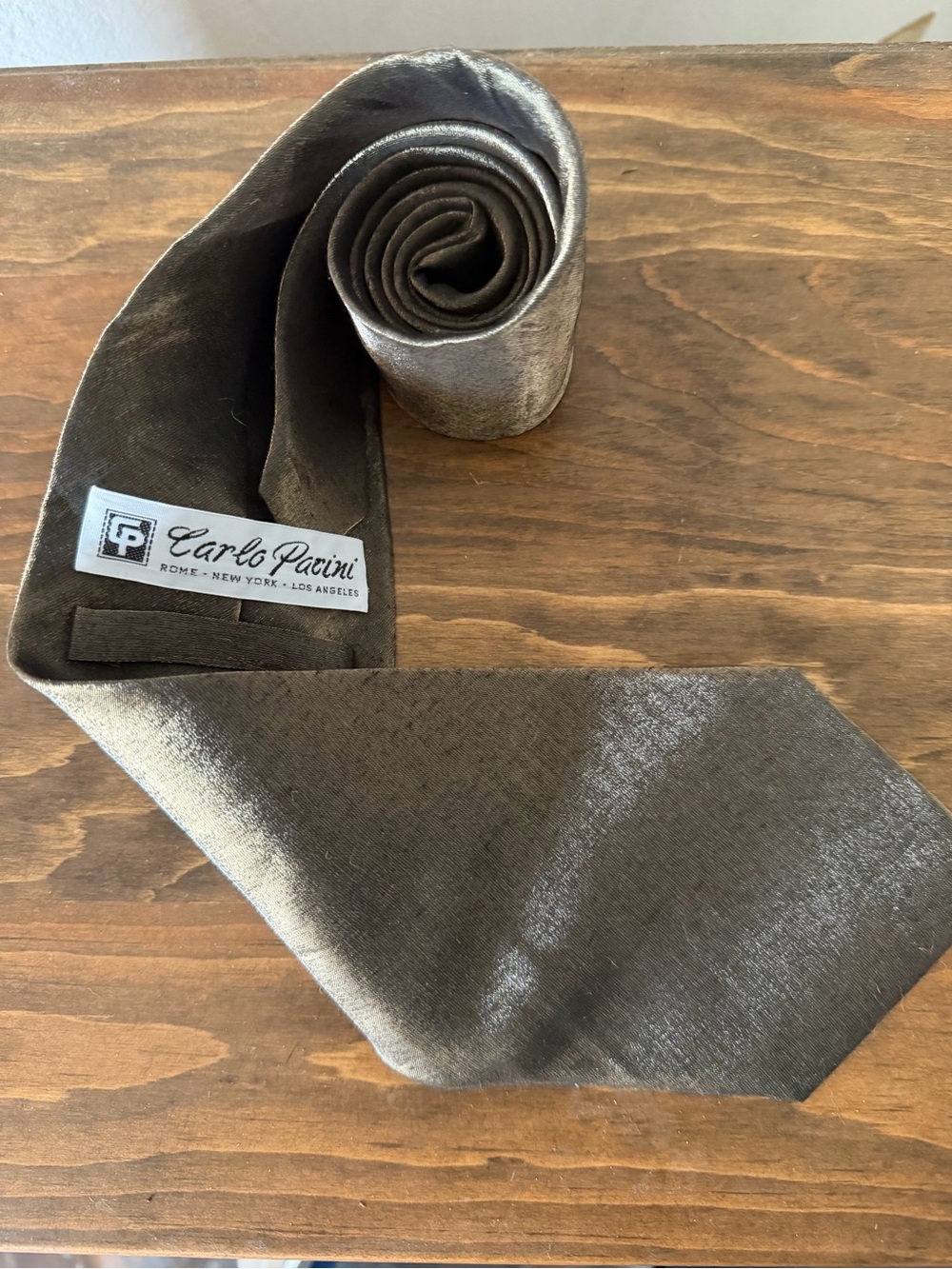 Men's Shiny Charcoal Tie